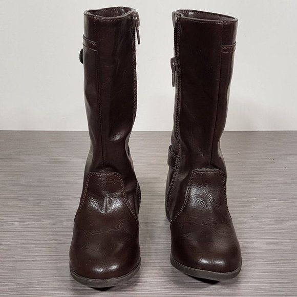 Nordstrom 'Brynn' Riding Boot Toddler Brown (age 2-4) Size 8 - Picture 2 of 6
